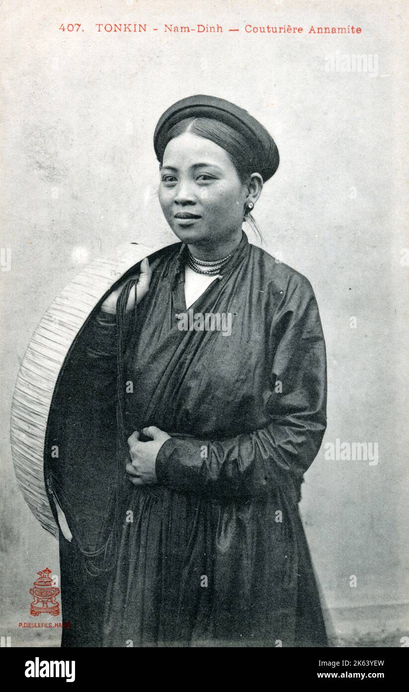 A Vietnamese Couturier (Tailor) from Nam Dinh, a city in the Red River