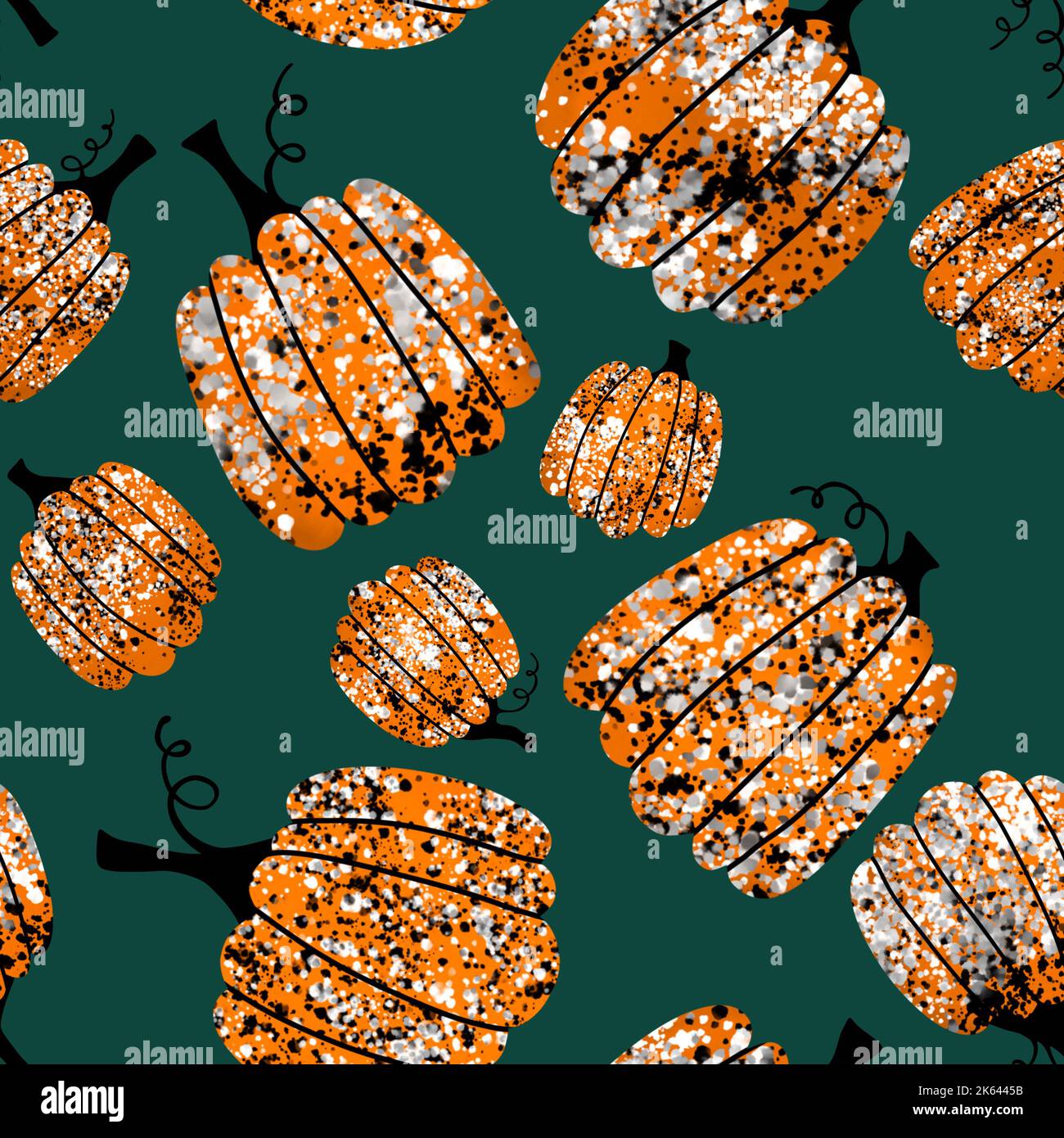 Halloween seamless pumpkins pattern for fabrics and wrapping paper and ...