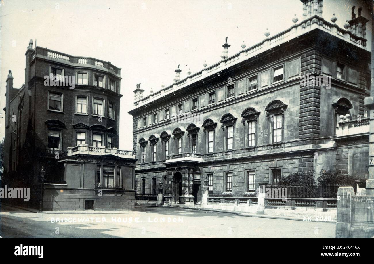 Bridgewater House, 14 Cleveland Row, St. James’s, London. Date: circa