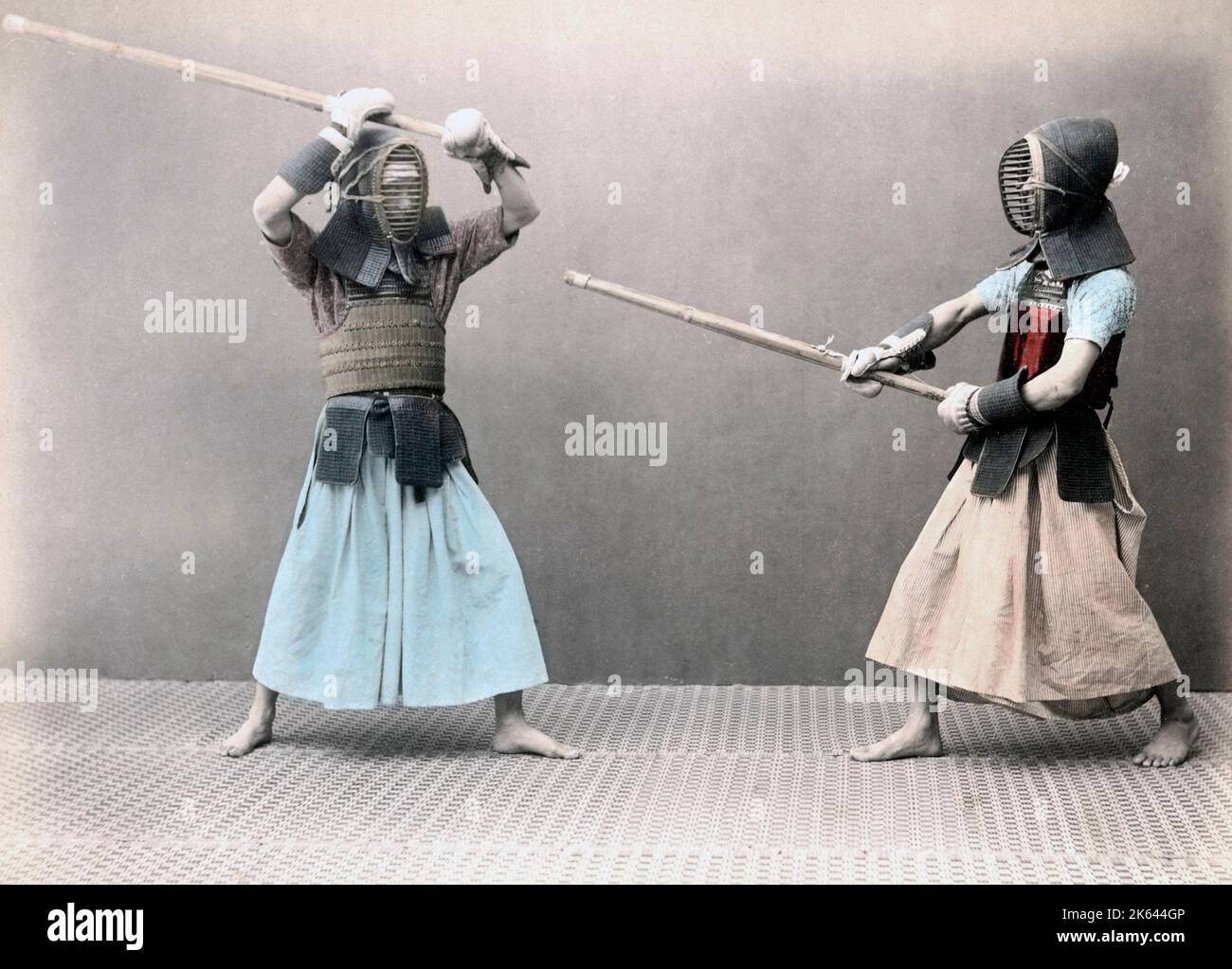 Kendo, fencing, Japan, c.1880's Vintage late 19th century photograph