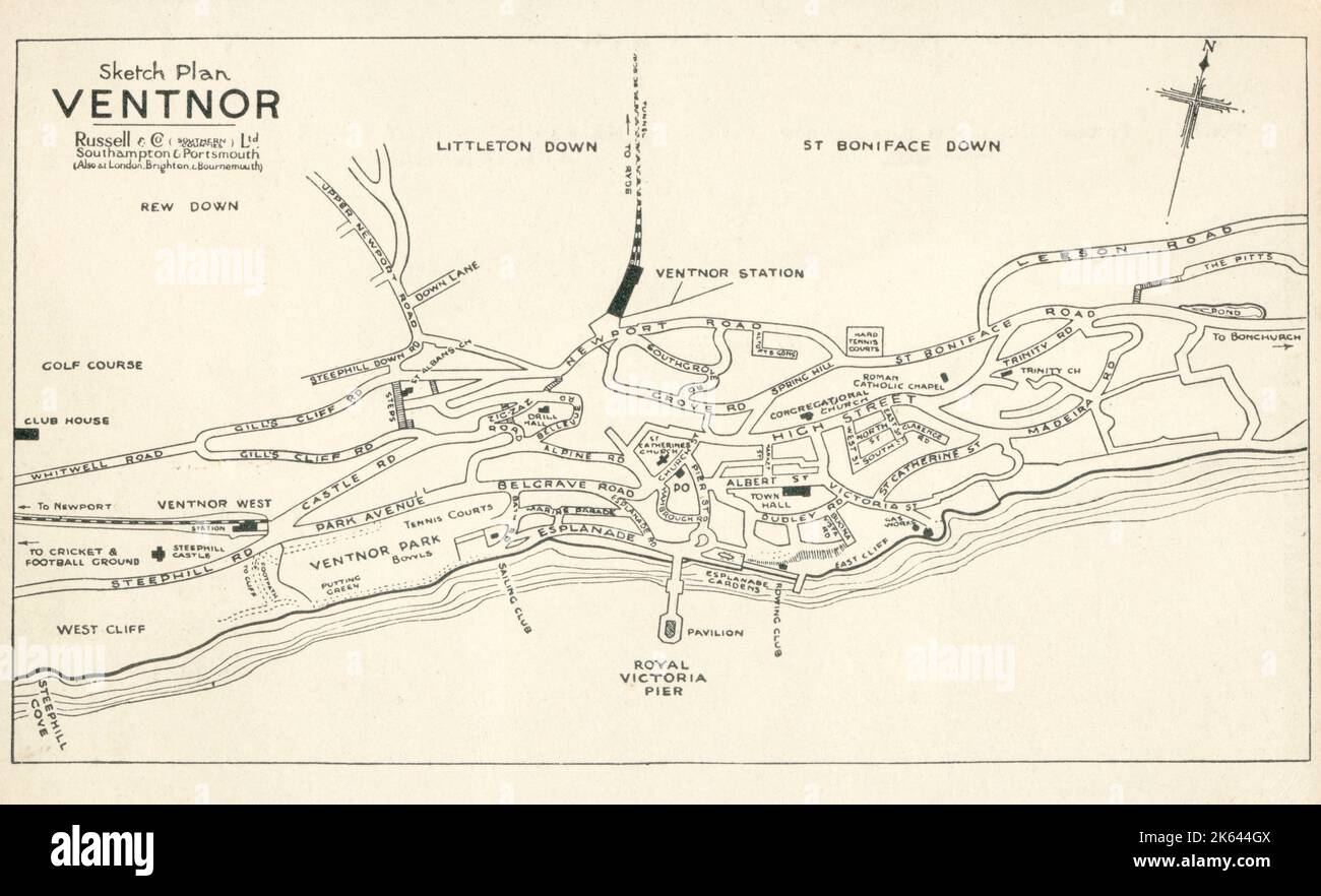 Map of ventnor hires stock photography and images Alamy