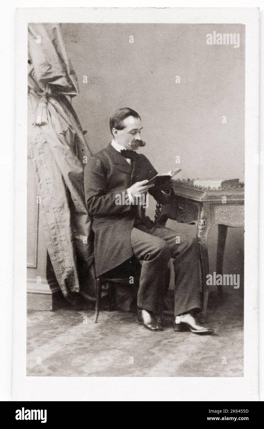 Vintage 19th century photograph: Georges de Pimodan (29 January 1822-18 September 1860) was a French Legitimist military officer who served in the armies of the Austrian Empire and the Papal States. Stock Photo