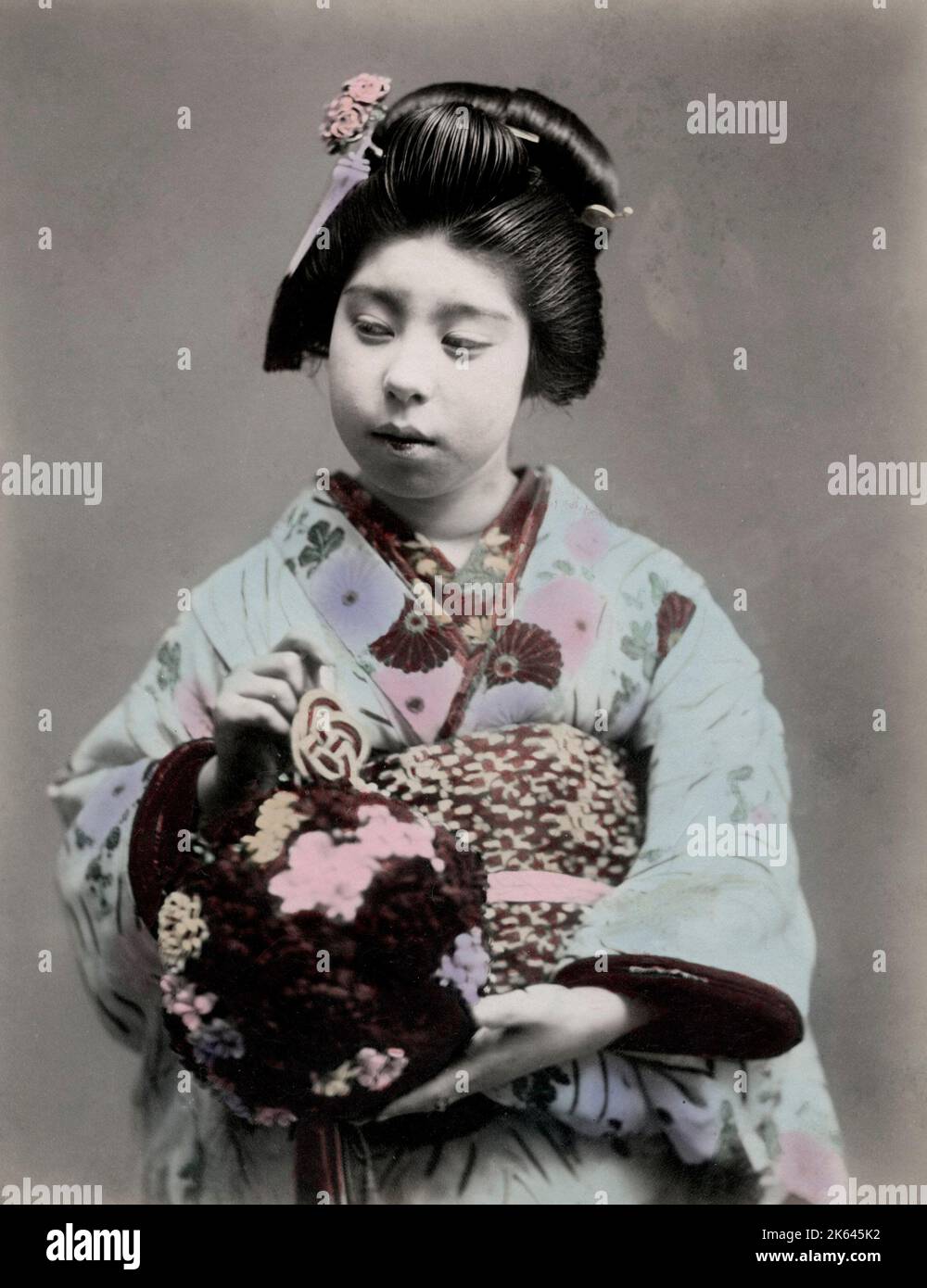 c.1880's Japan - portrait of a geisha Stock Photo