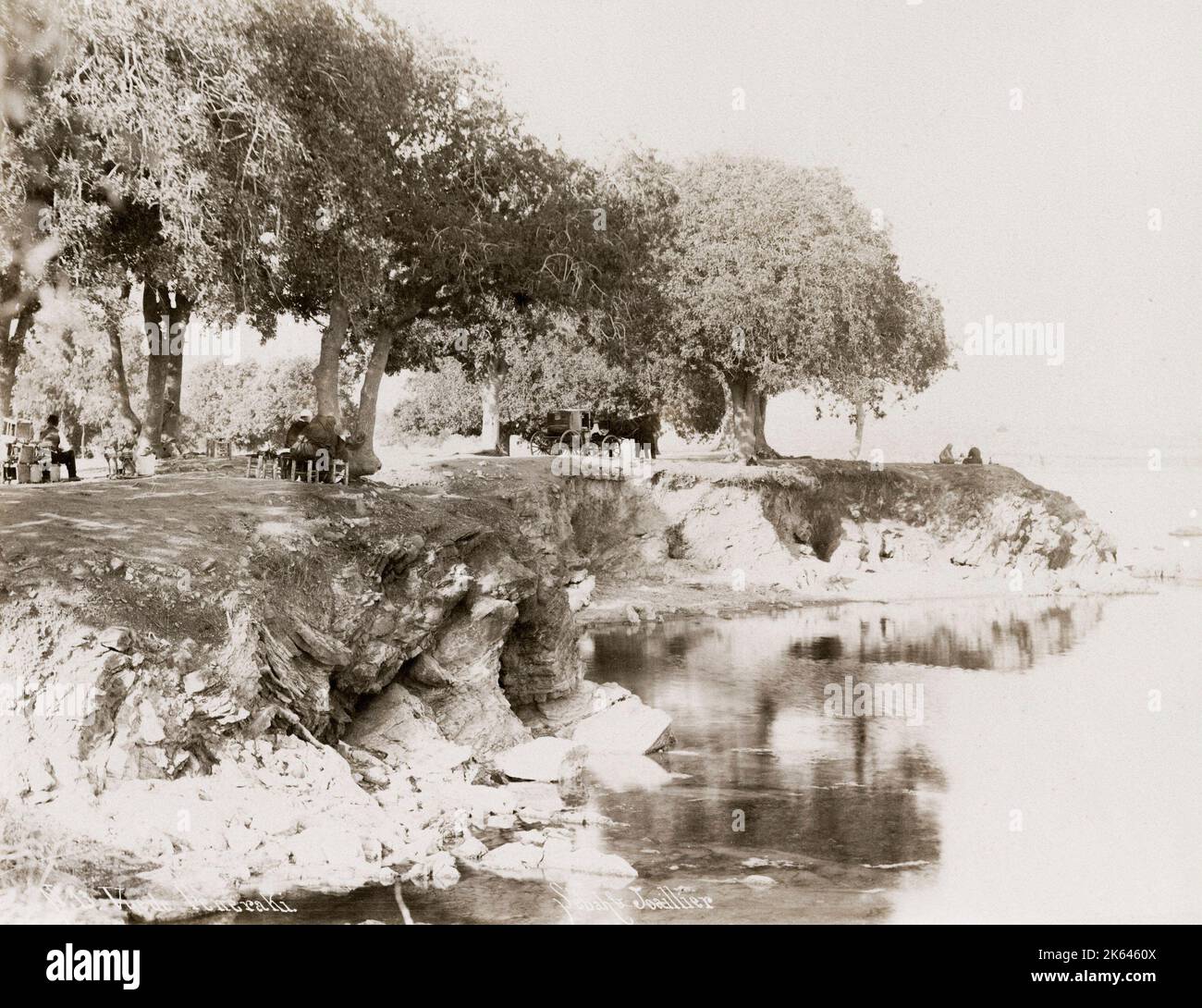 Vintage 19th century photograph - View of  Fenerbahce, Feneraki, Turkey Stock Photo