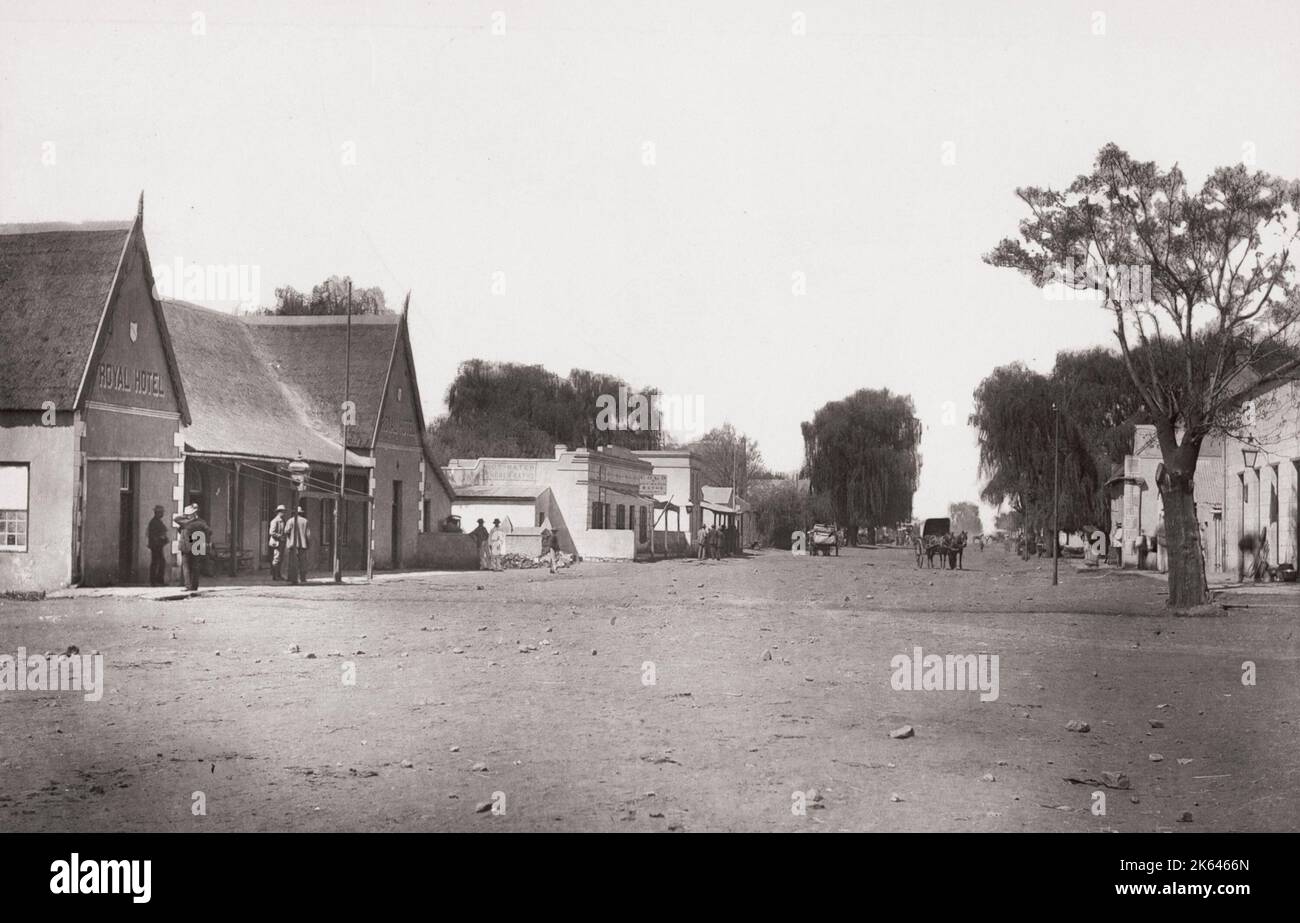 19th century vintage photograph: Potchefstroom, Transvaal, South Africa. Stock Photo