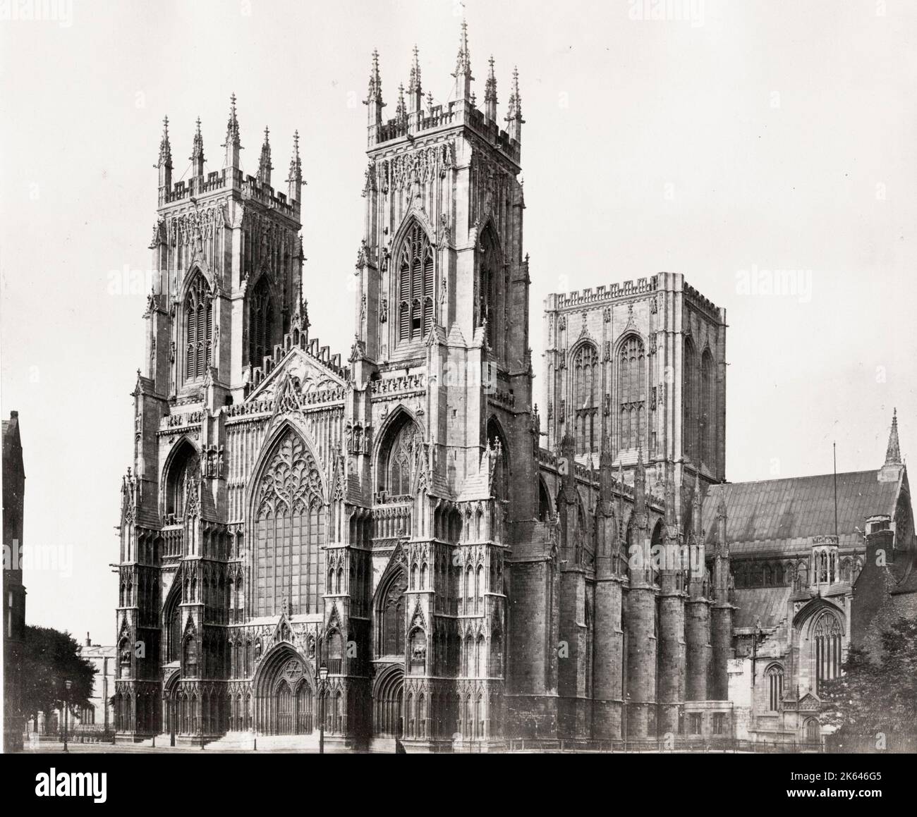 Vintage 19th century photograph York Minster, cathedral church Stock