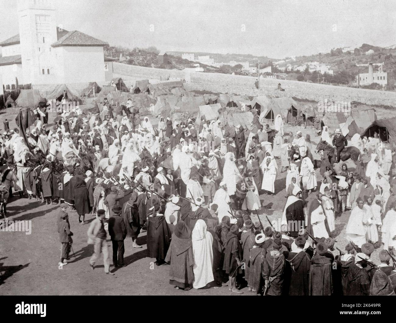 Governor going to the Mosque, Tangier, Morocco, c.1900 Stock Photo