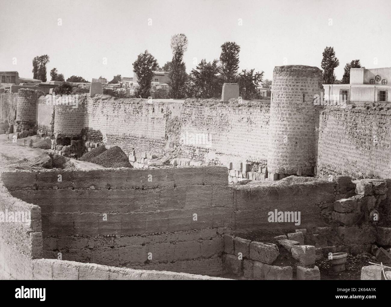 Wall of St. Paul in Damascus, Syria, c.1890 Stock Photo