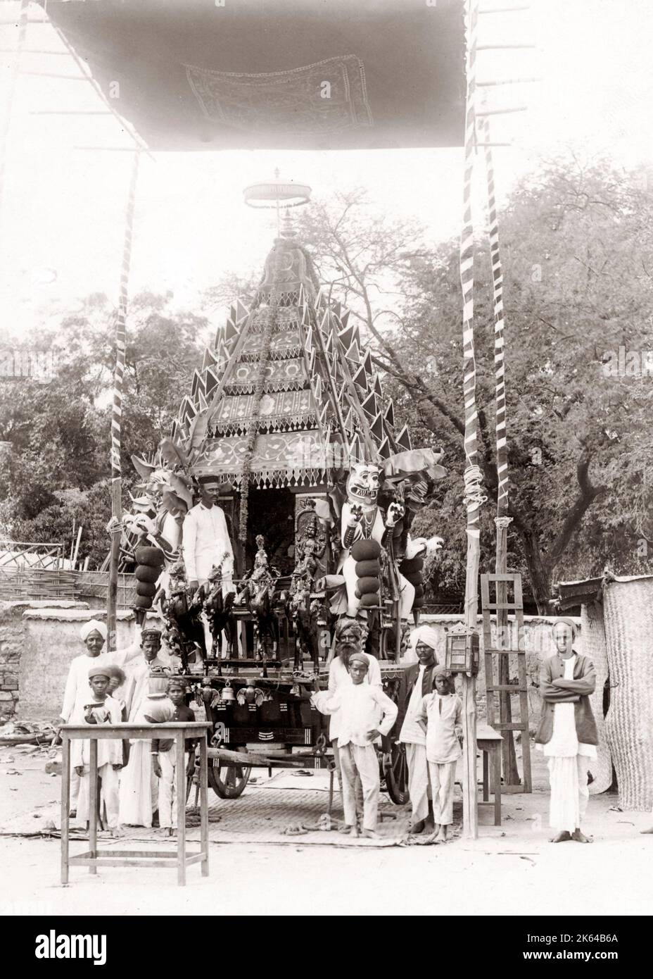 Juggernaut or religious festival car, India, c.1880's Stock Photo