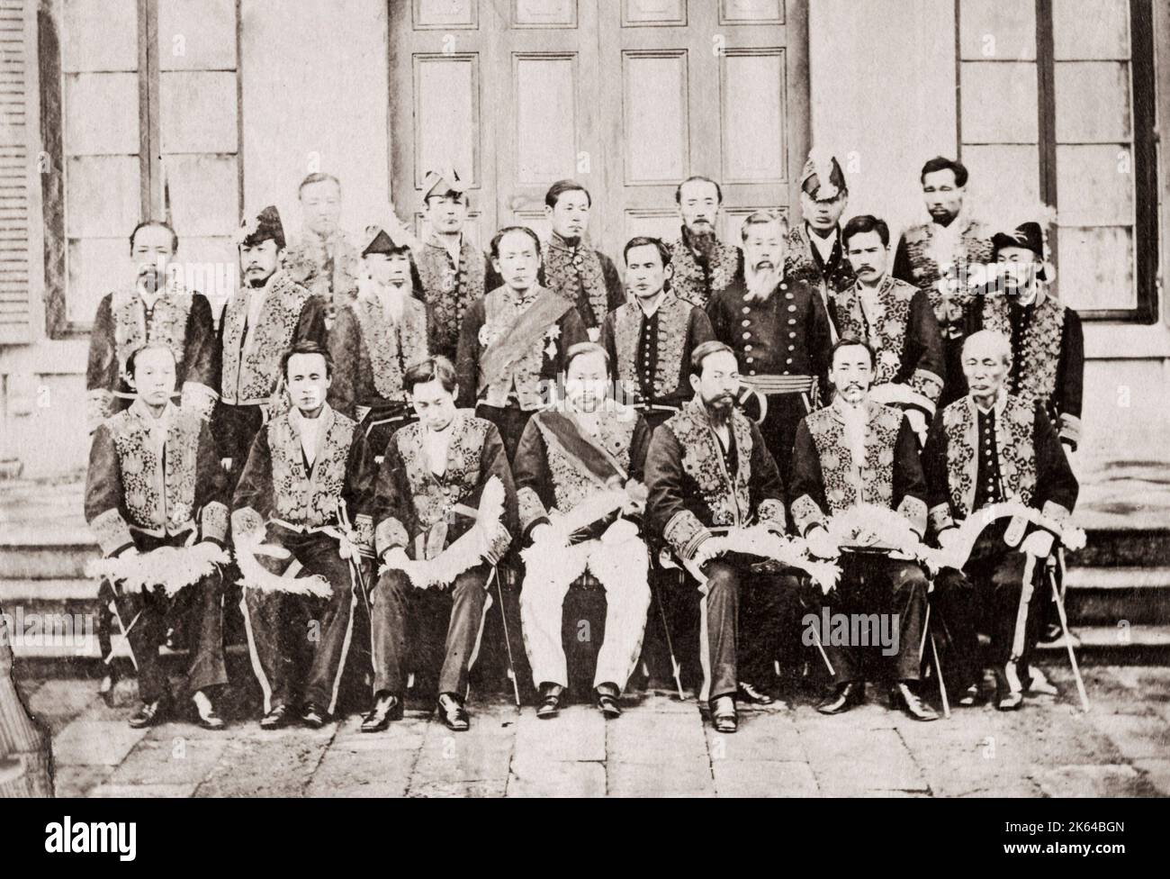 Japanese high-ranking army officers and officials, Japan c.1880's Stock Photo