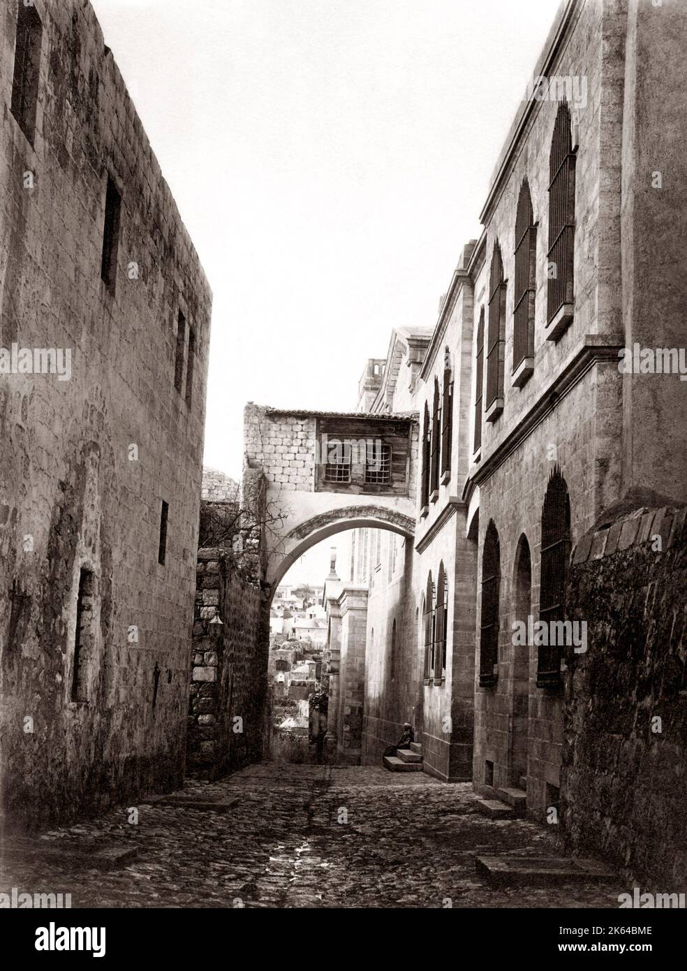 Ecce Homo Arch, Jerusalem, c.1880's Stock Photo