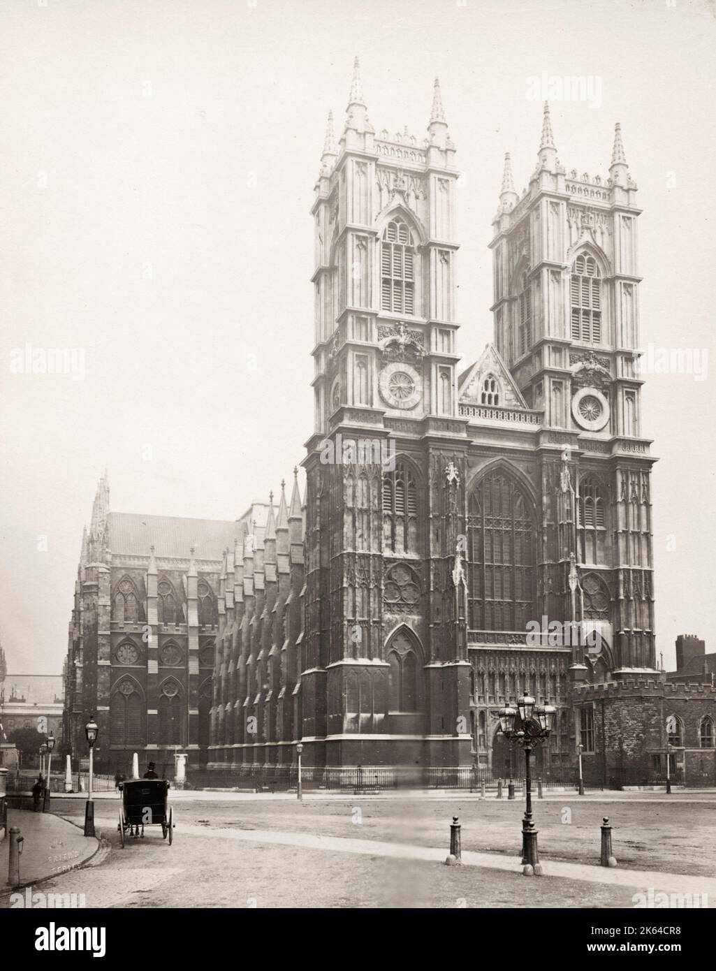 19th century vintage photograph, England religion, church Westminster