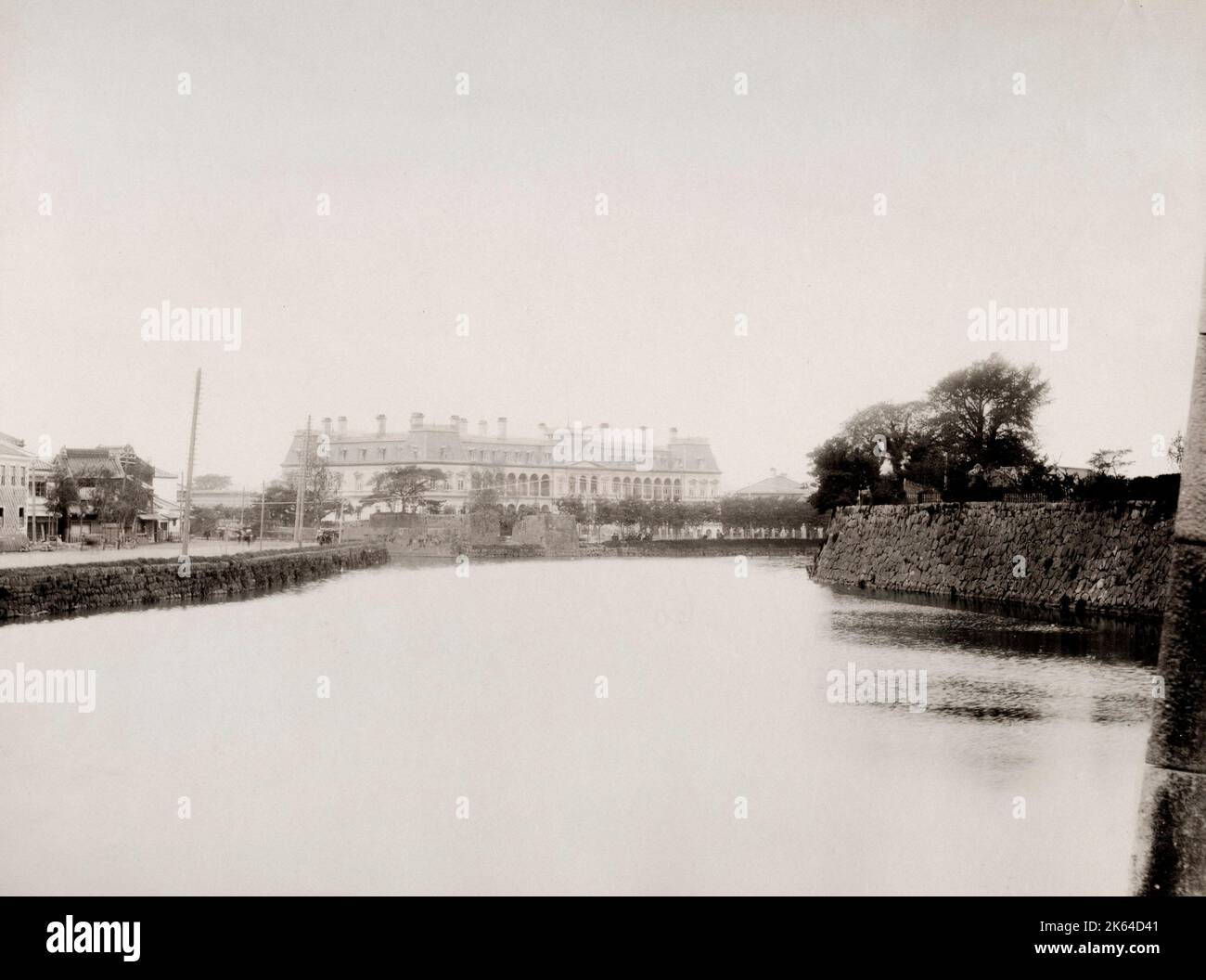 Vintage 19th century photograph: Imperial Hotel Tokyo. Stock Photo