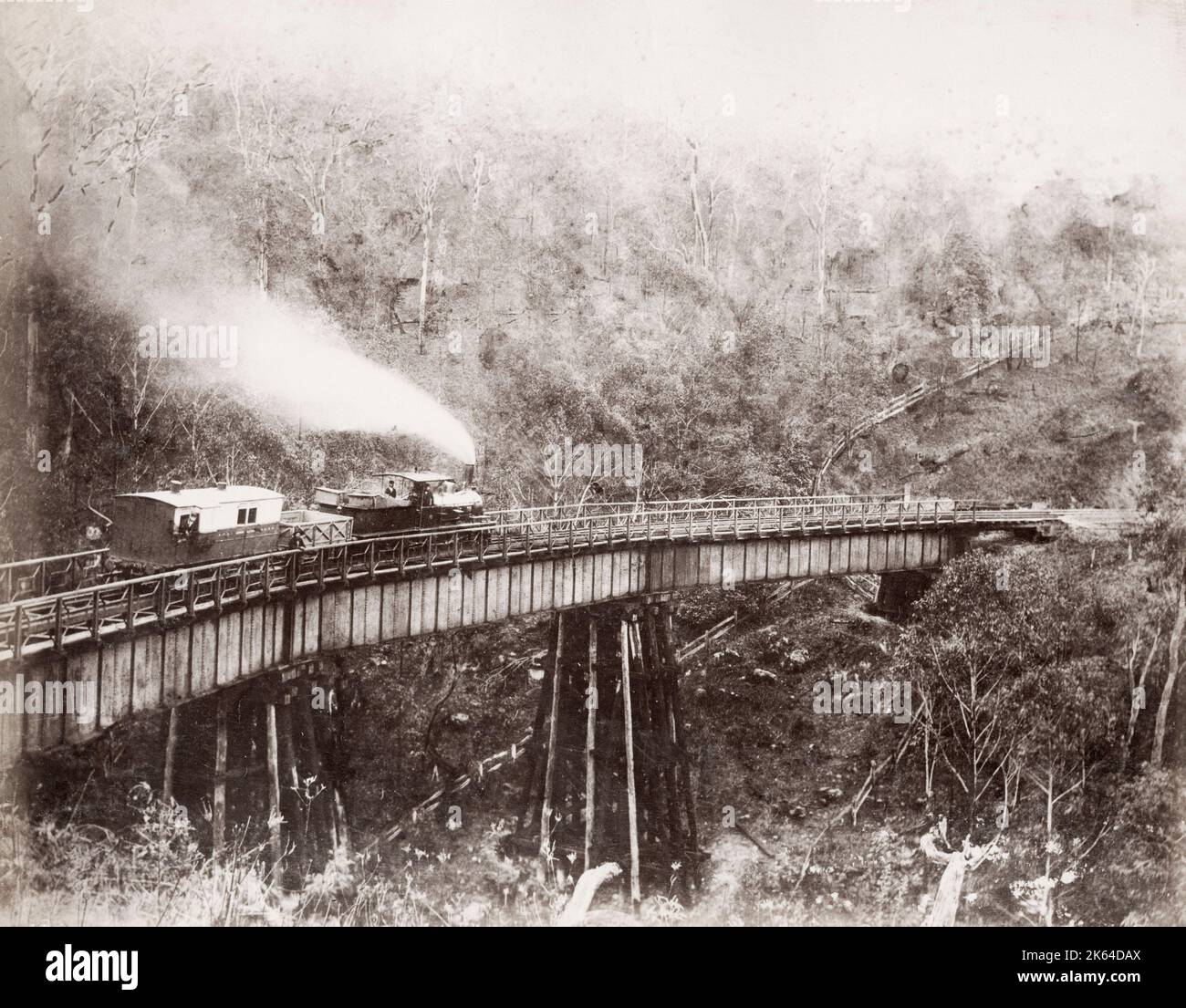 Vintage 19th century photograph: Main range, South and West Railway ...