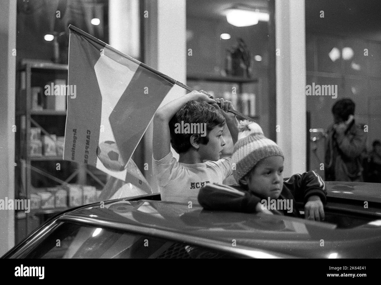 Football World Cup celebrations in Buenos Aires, Argentina, after