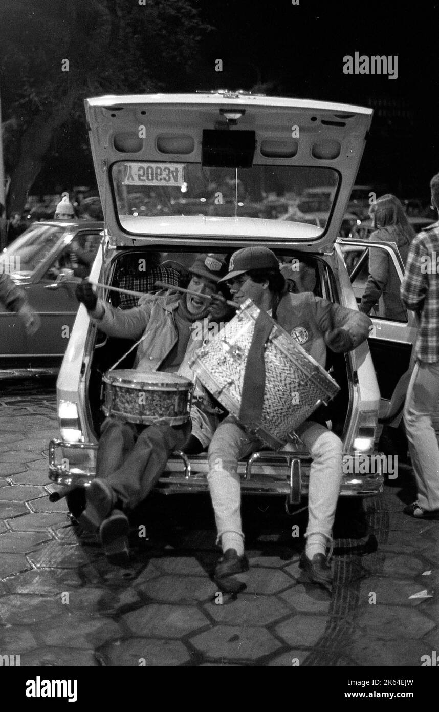 Football World Cup celebrations in Buenos Aires, Argentina, after