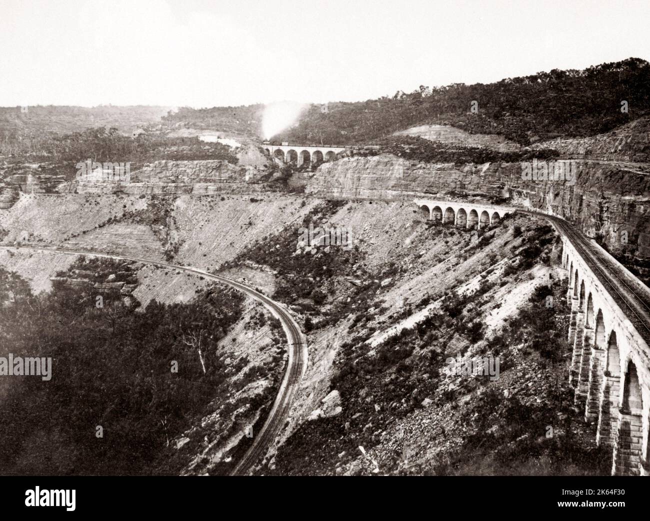 c. 1890 Australia Zig Zag Railway Lithgow New South Wales Stock Photo