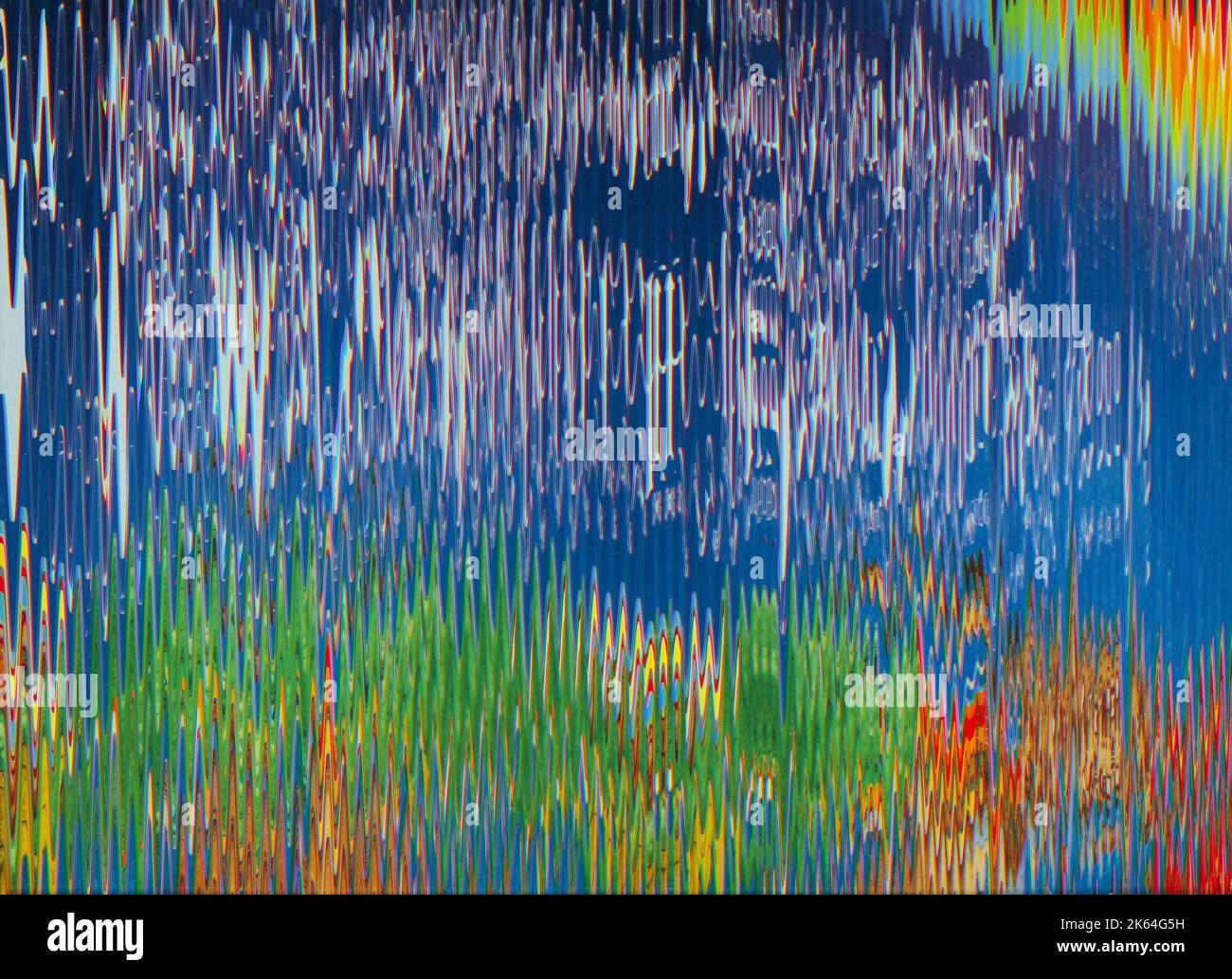glitch art color noise digital distortion blue Stock Photo - Alamy