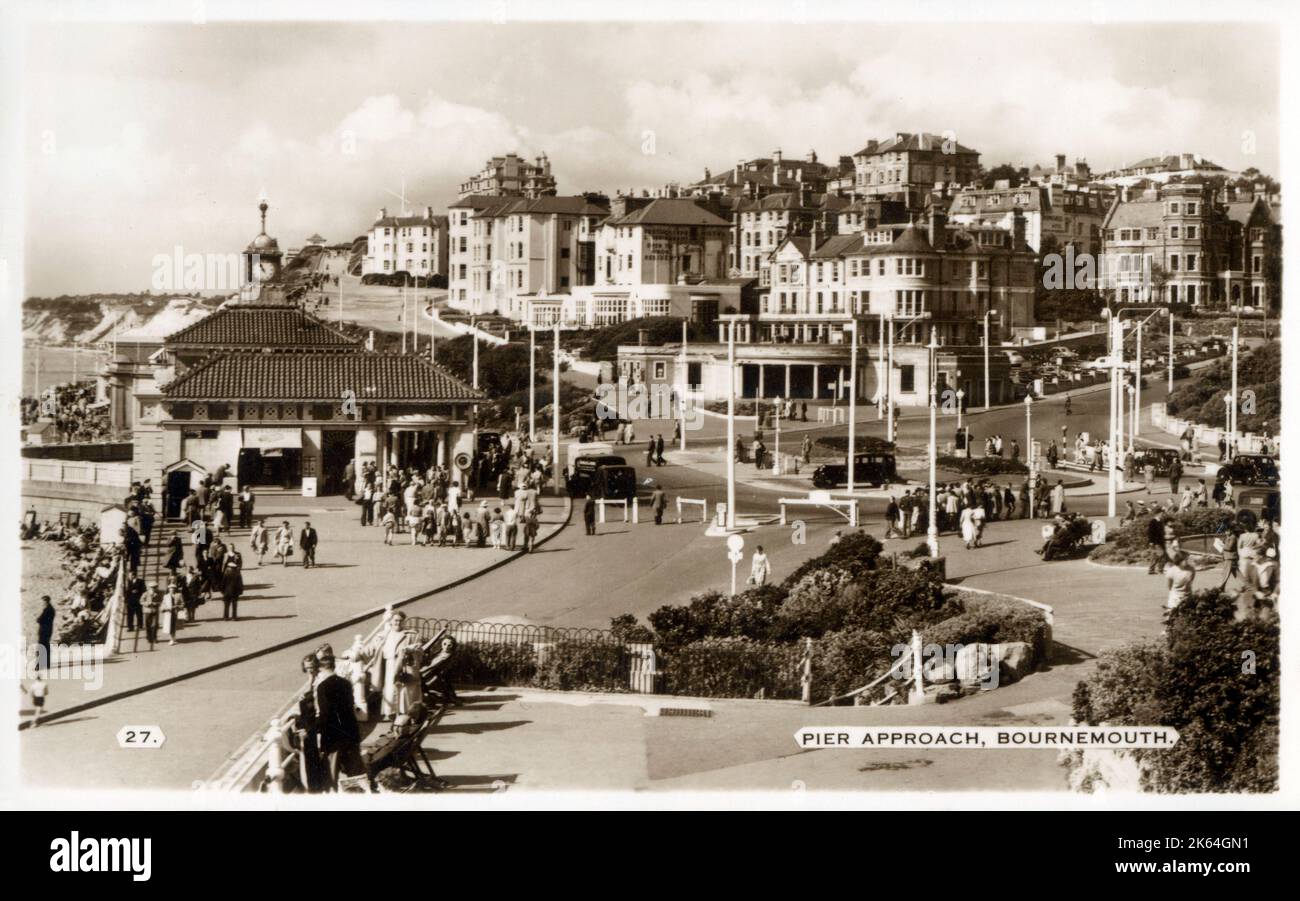 Pier Approach, Bournemouth, Dorset.     Date: 1957 Stock Photo