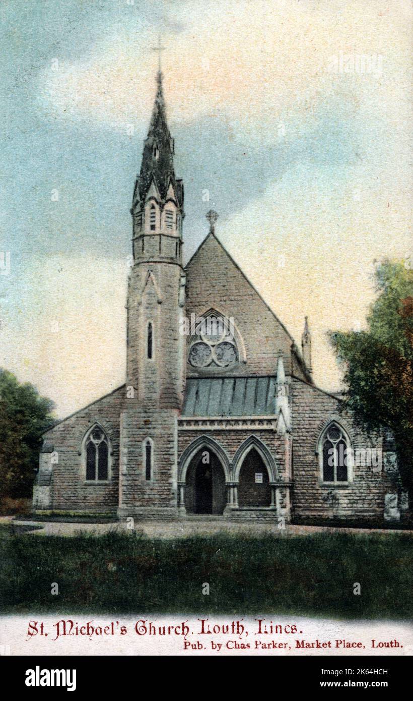 St. Michael's Church, Louth, Lincolnshire.     Date: 1905 Stock Photo