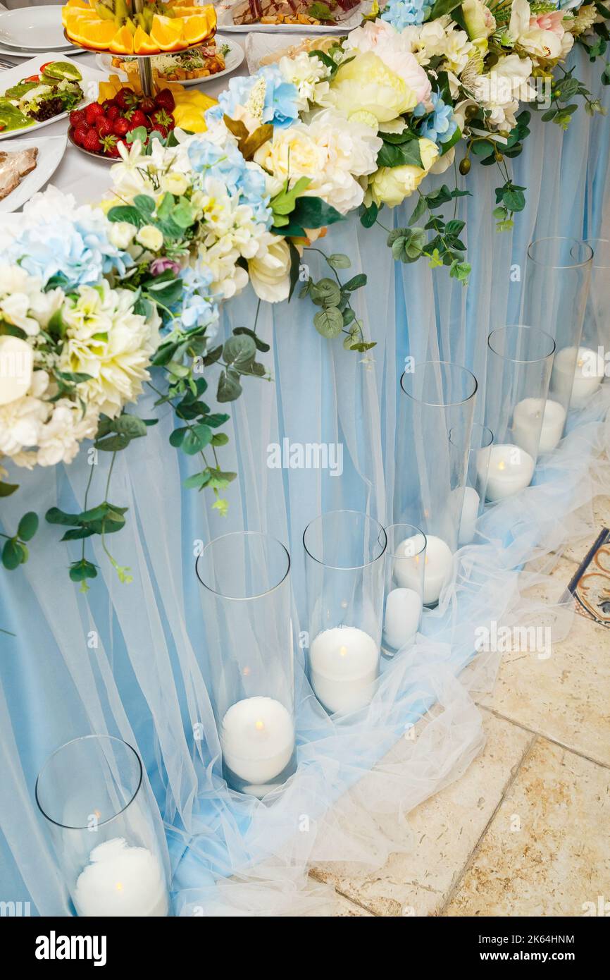 wedding decorations on the wedding day for the newlyweds Stock Photo