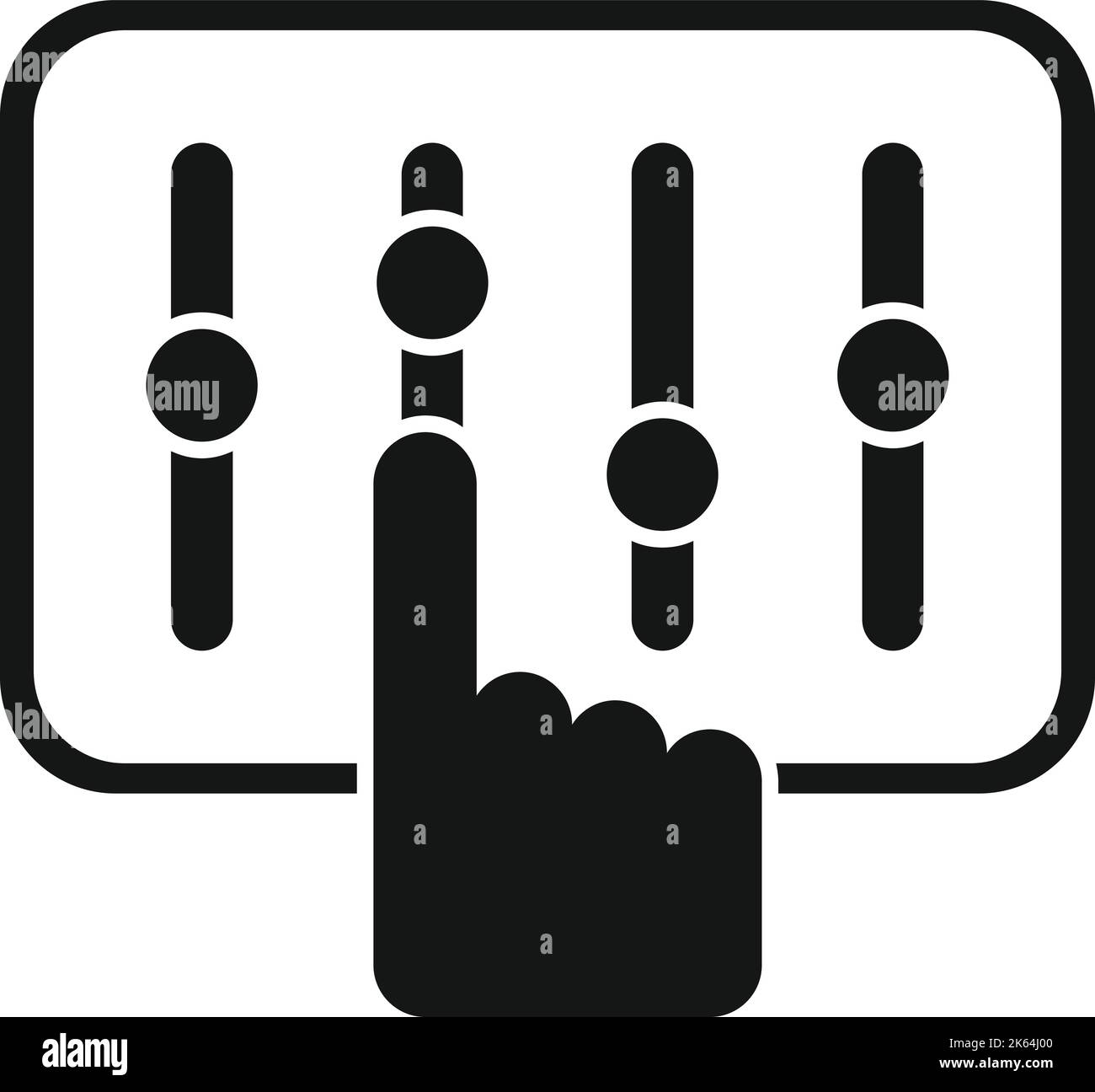 Equalizer control icon simple vector. Remote center. Monitor process ...