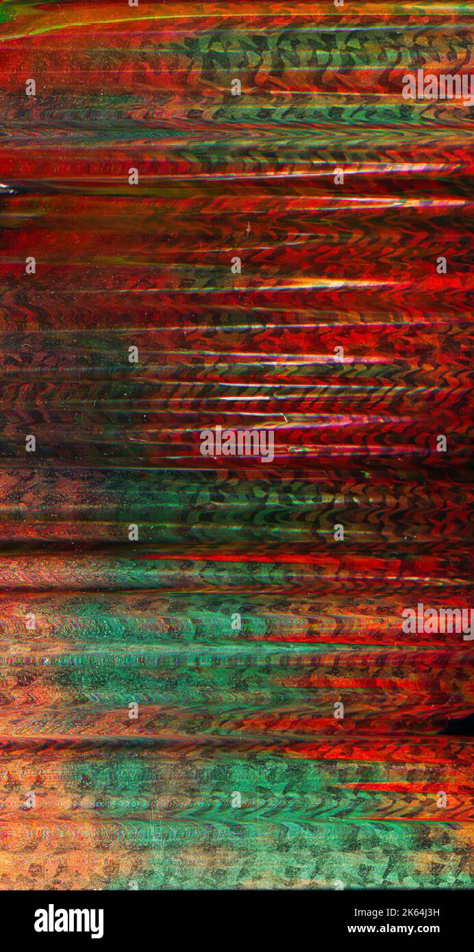color glitch noise digital distortion red green Stock Photo - Alamy