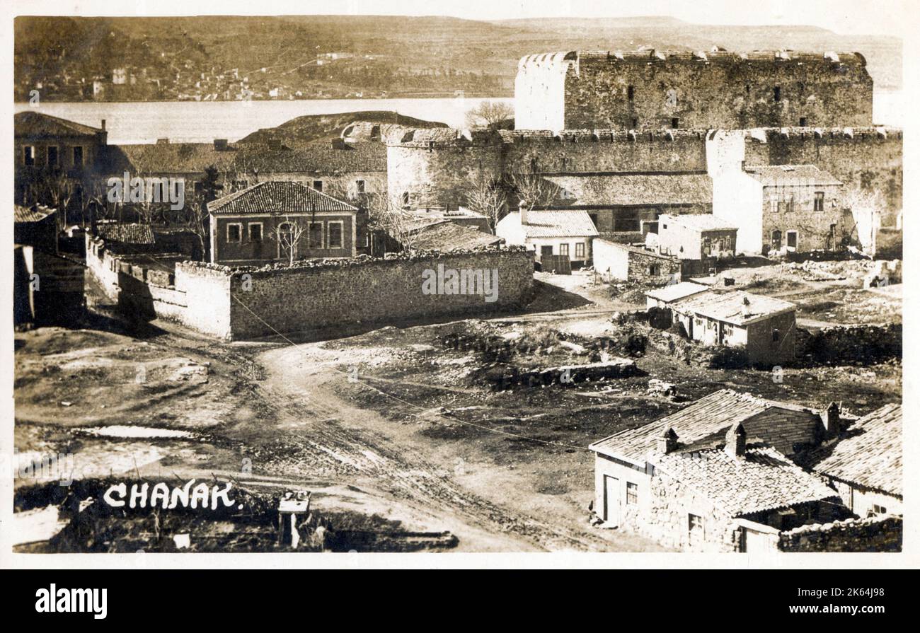 Chanakkale - Gallipoli Peninsula, Dardanelles, Turkey - The Fort     Date: circa 1920s Stock Photo