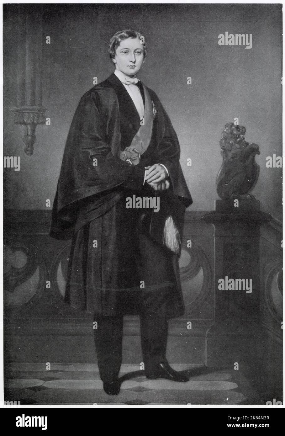 King Edward VII (1841-1910) when Prince of Wales, wearing the gown of an  undergraduate during his time at Oxford University Stock Photo - Alamy