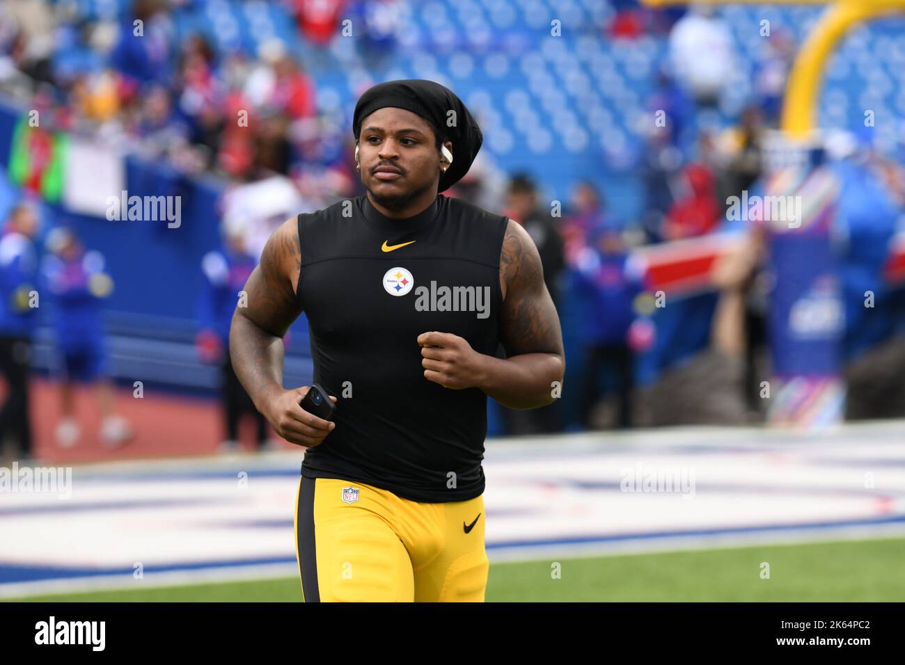 Oct 9th, 2022: Ed Oliver #91 during the Pittsburgh Steelers vs Buffalo  Bills game in Orchard Park, New York at Highmark Stadium. Jason Pohuski/CSM  (Credit Image: © Jason Pohuski/CSM via ZUMA Press