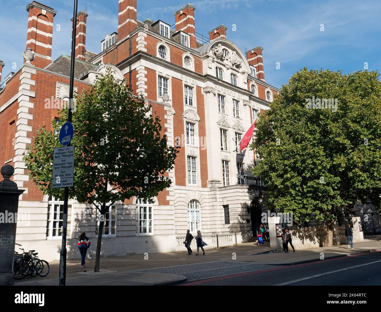 Front view of the Royal Academy of Music building in Marylebone Road London Stock Photo