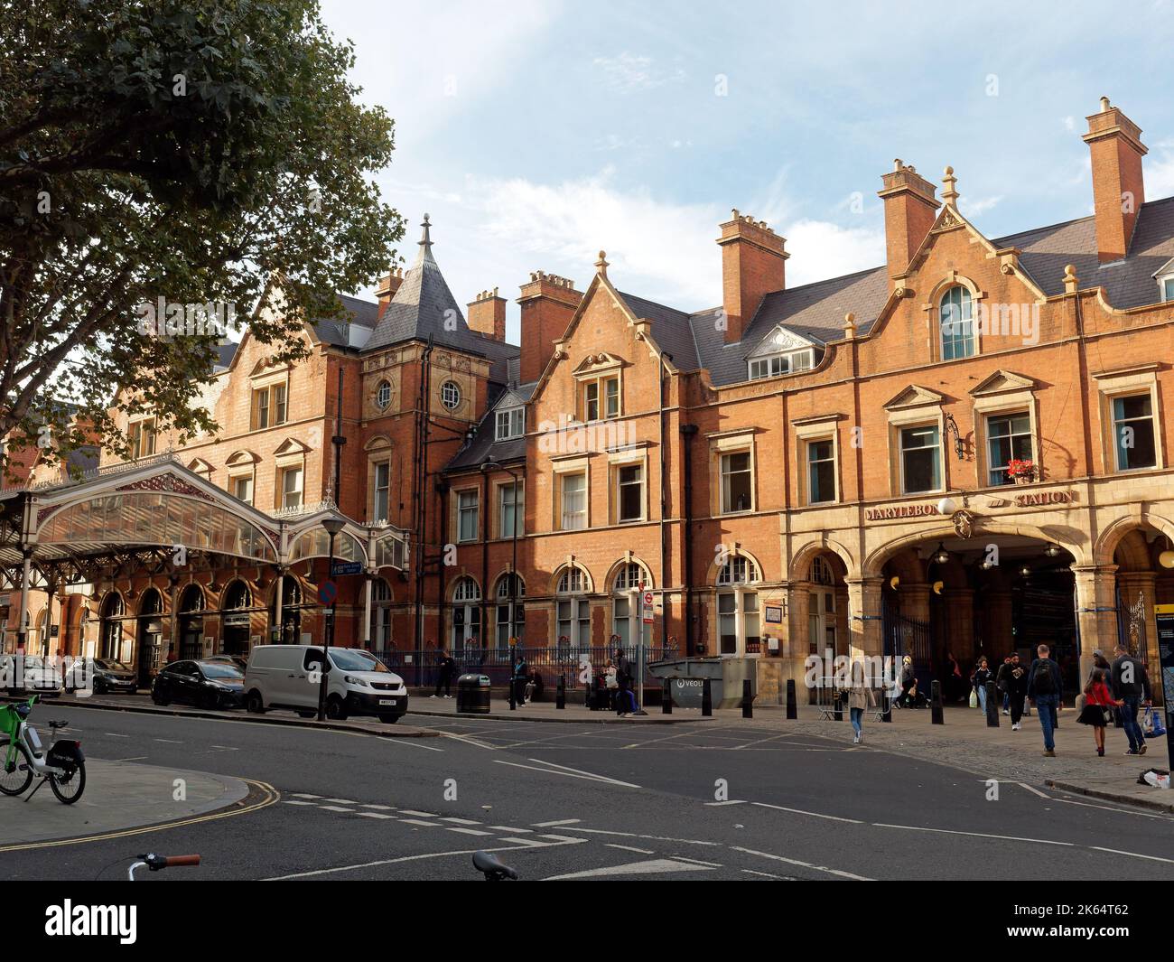 Front view of Marylebone railway station in London UK Stock Photo