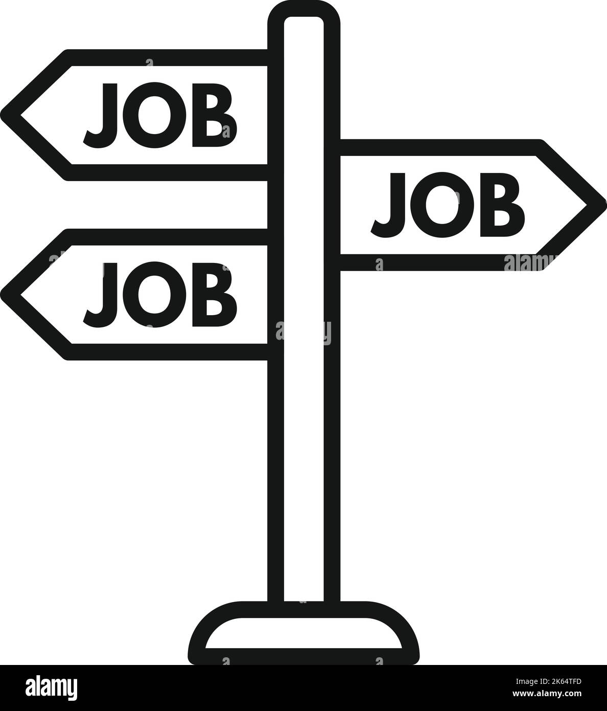 Job direction pillar icon outline vector. Online search. Career people Stock Vector