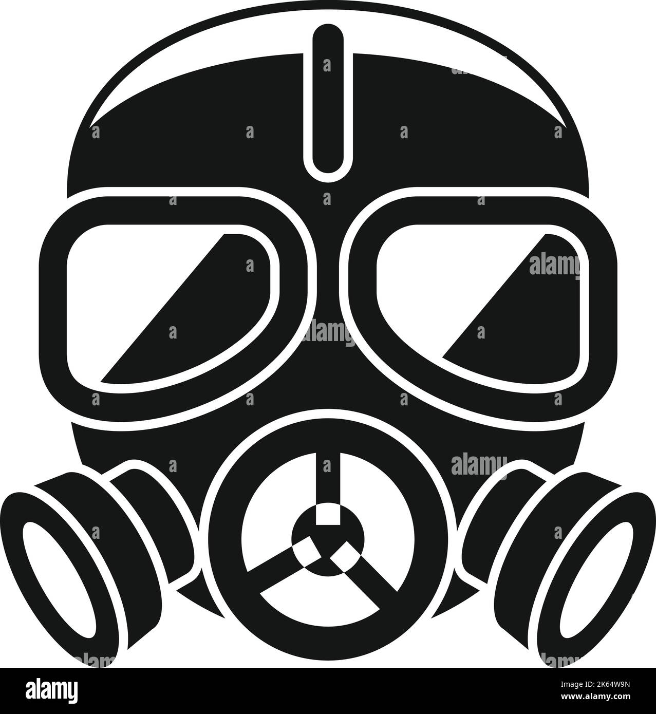 Toxic gas mask icon simple vector. Army air. Military war Stock Vector ...