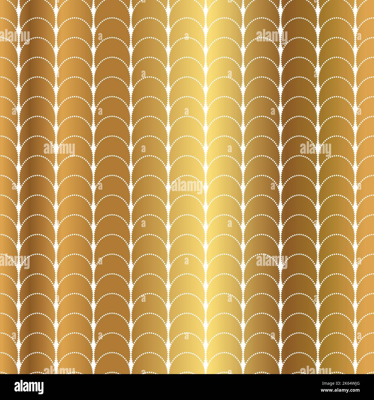 Gold Art Deco Round Geometric Pattern Stock Vector