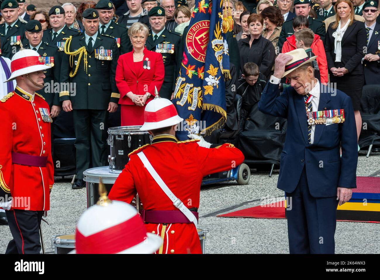 The Duke of Edinburg or Prince Philip in Toronto, Canada, 27 April 2013. Celebration of the 200th anniversary of the battle of york Stock Photo