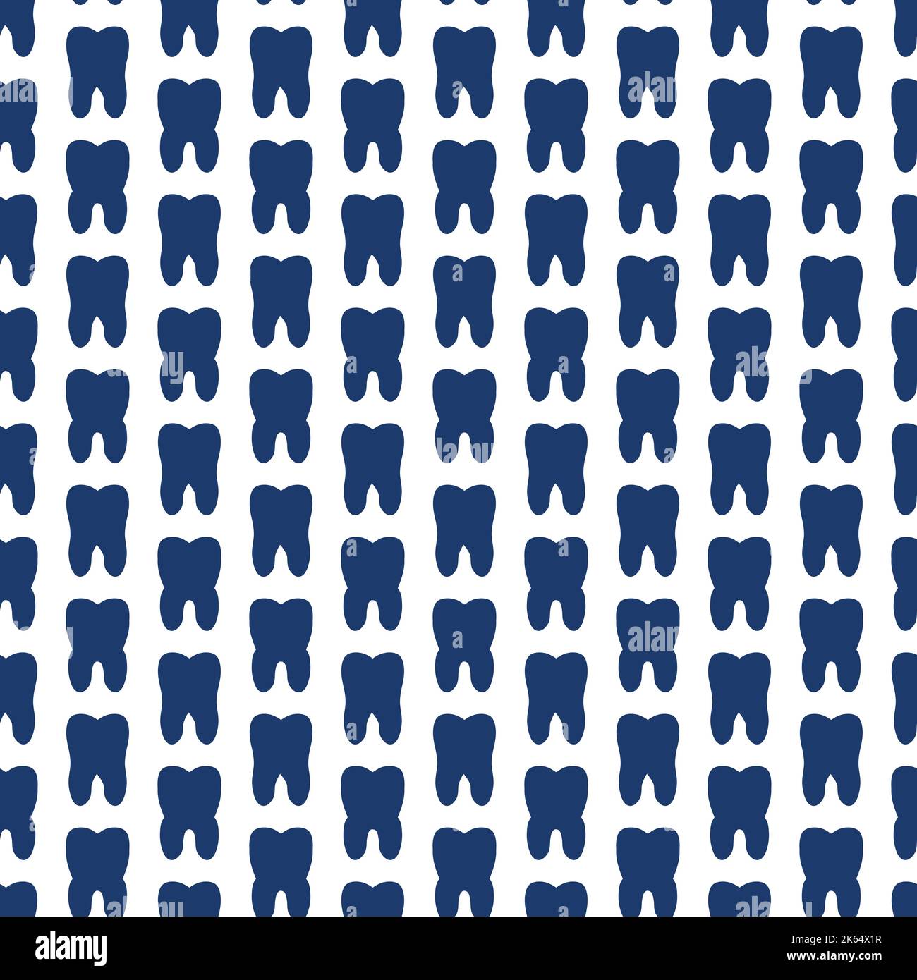 Blue Teeth or Tooth Dental Seamless Pattern Design Stock Vector