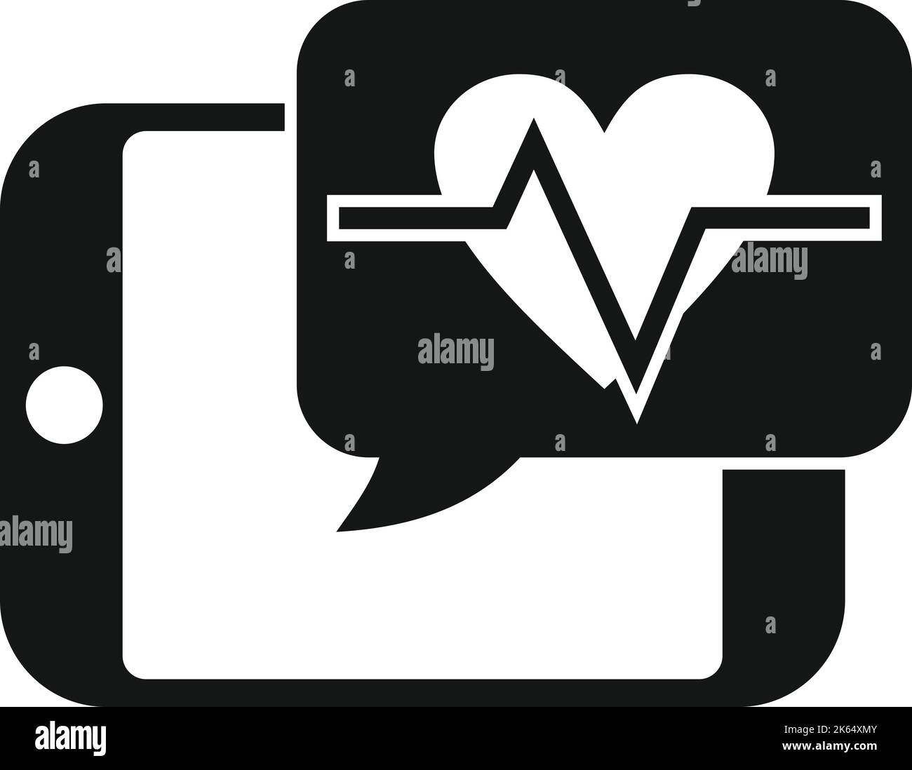 Online heart rate icon simple vector. Doctor patient. Clinic medicine ...