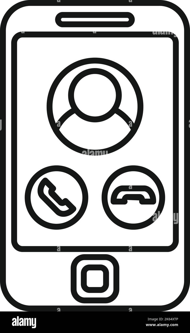 Medical call icon outline vector. Health patient. Care clinic Stock ...