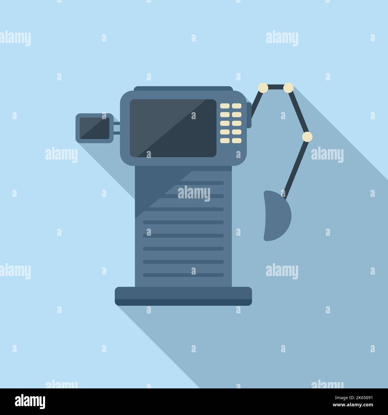 Mechanical respiratory machine icon flat vector. Medical hospital. Care device Stock Vector