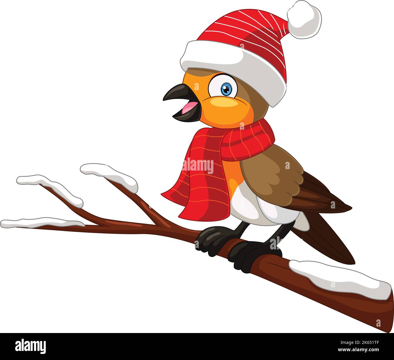 Robin standing Stock Vector Images - Alamy