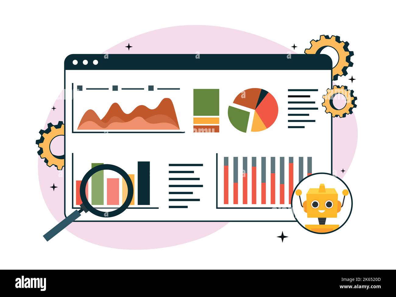 Data extraction concept Stock Vector