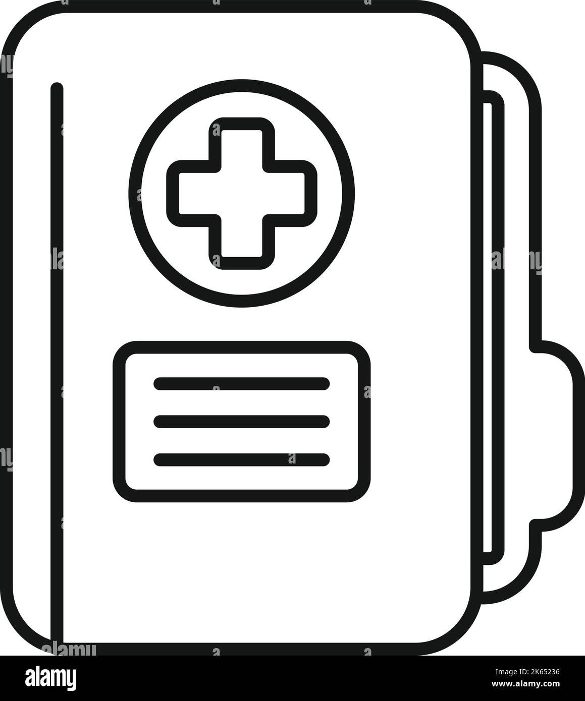 Medical folder icon outline vector. Family doctor. Hospital patient ...