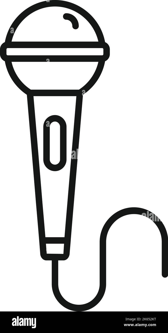 Event microphone icon outline vector. Calendar manager. Task office ...