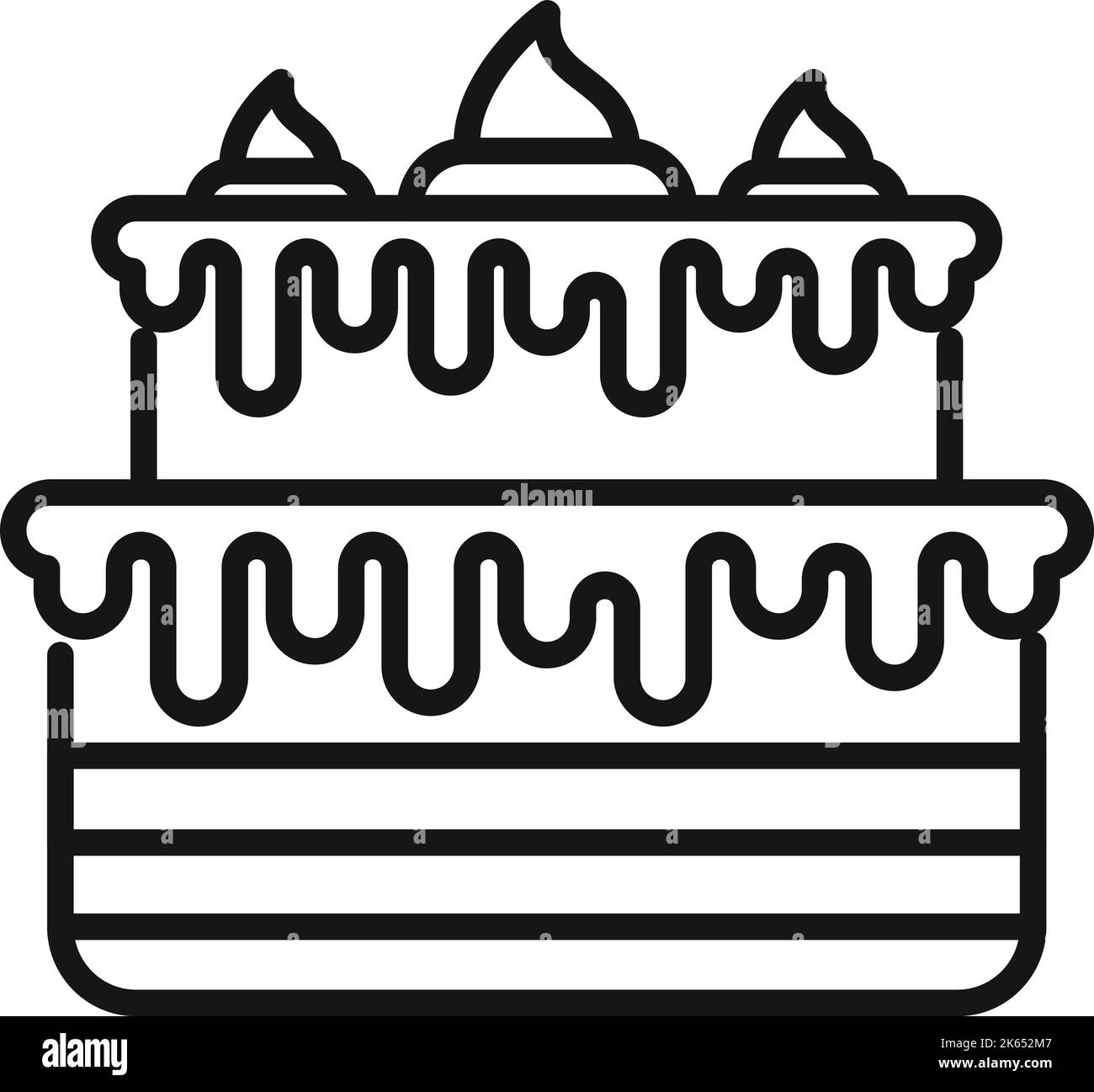 Event cake icon outline vector. Calendar plan. Task office Stock Vector ...
