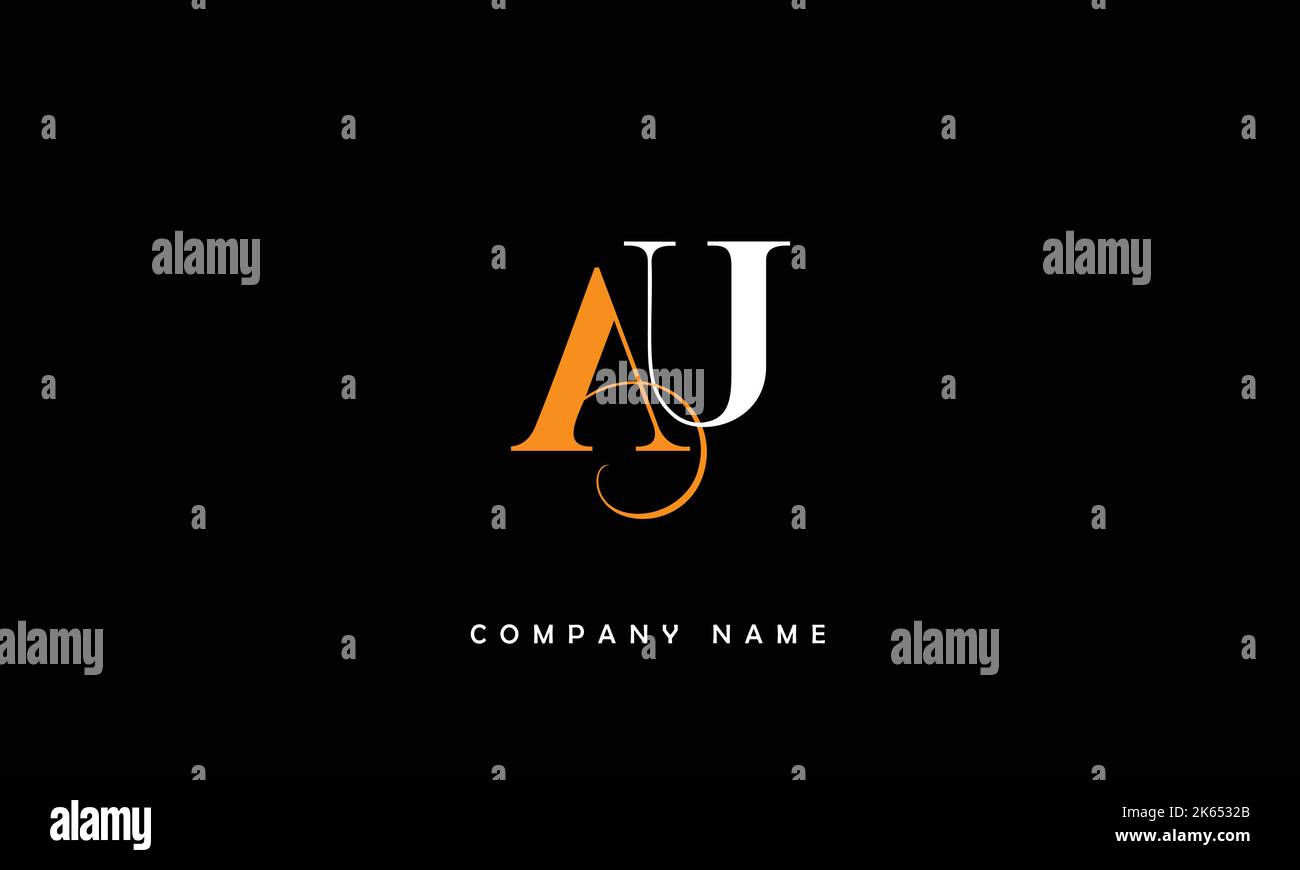AU, UA  Abstract Letters Logo Monogram Stock Vector