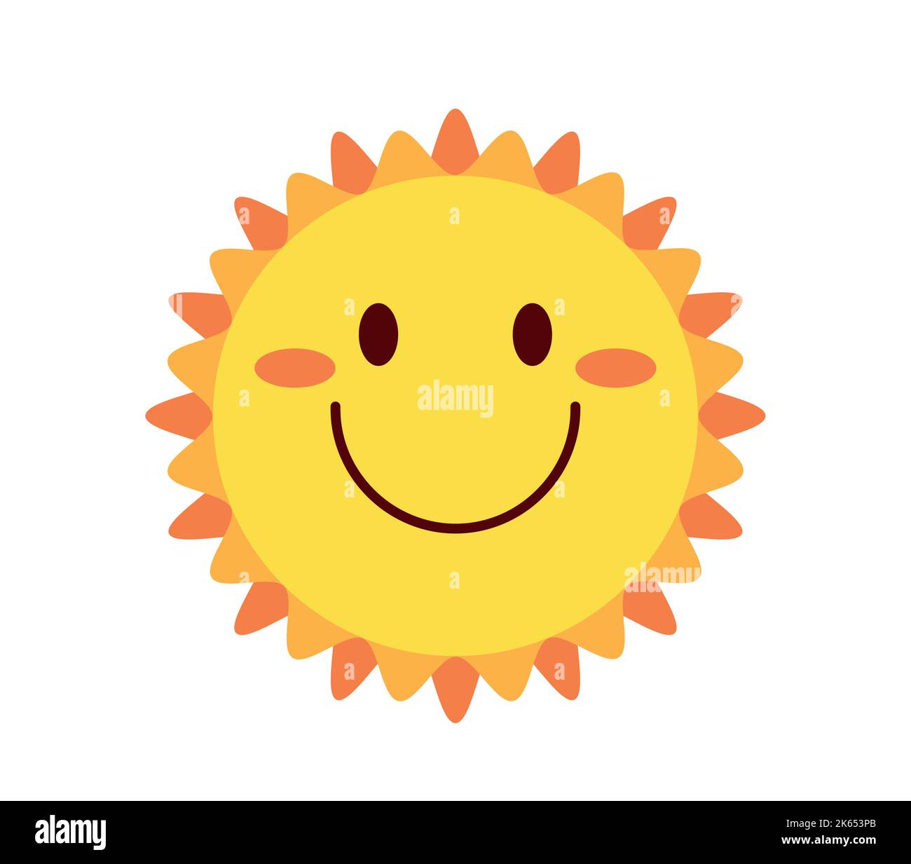 Happy sun icon Stock Vector Image & Art - Alamy