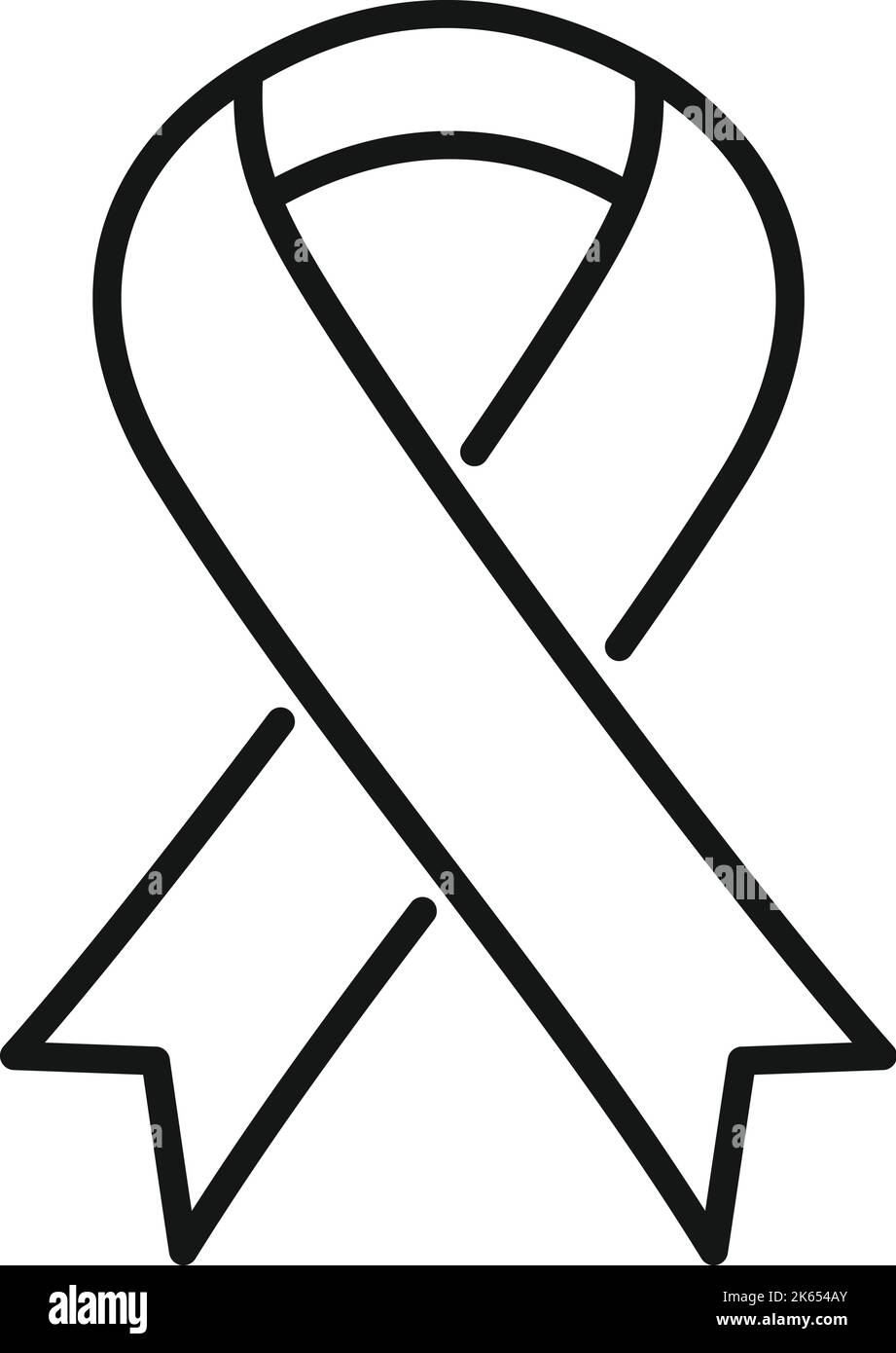 Charity ribbon icon outline vector. Help hand. Giving heart Stock ...