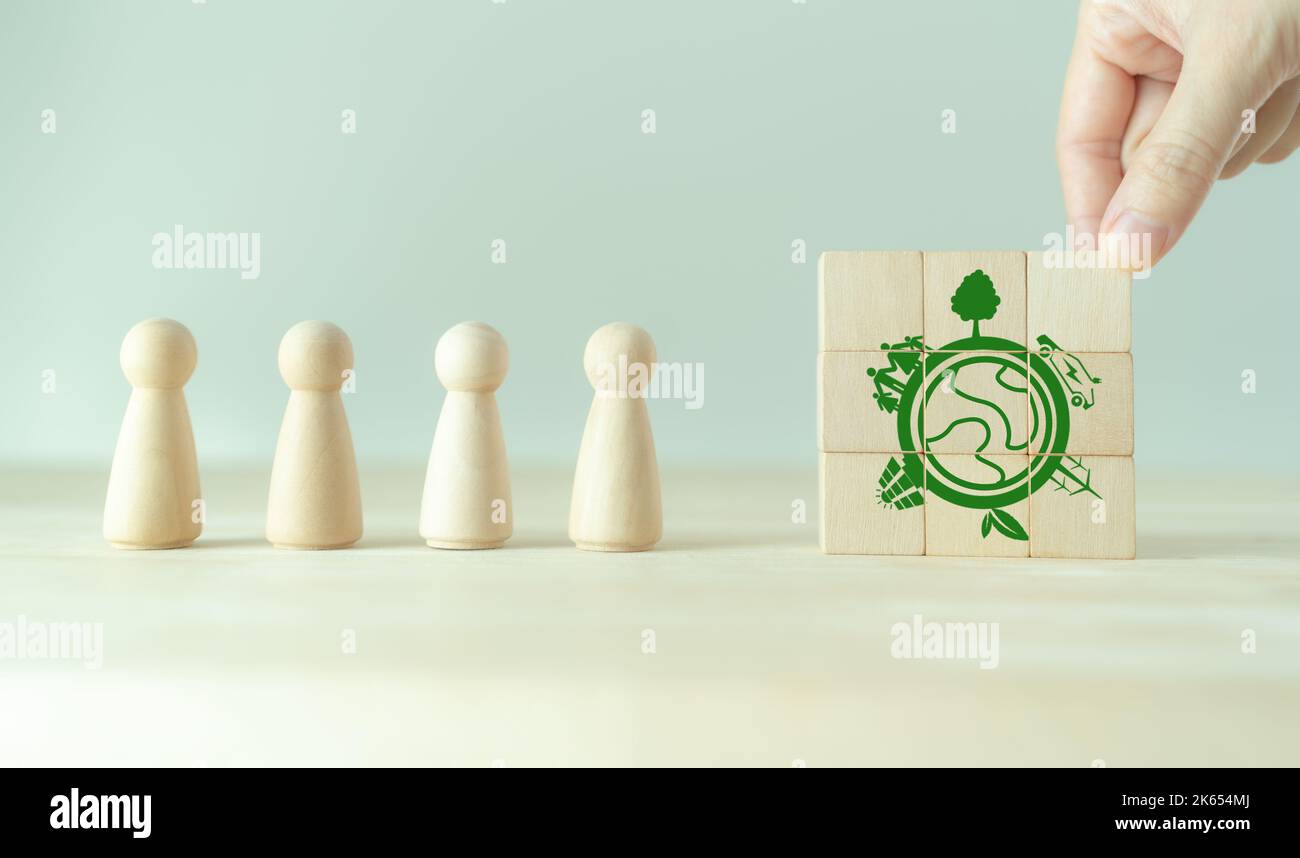 Eco friendly, green company culture concept. Carbon neutral and net zero target. Sustainable