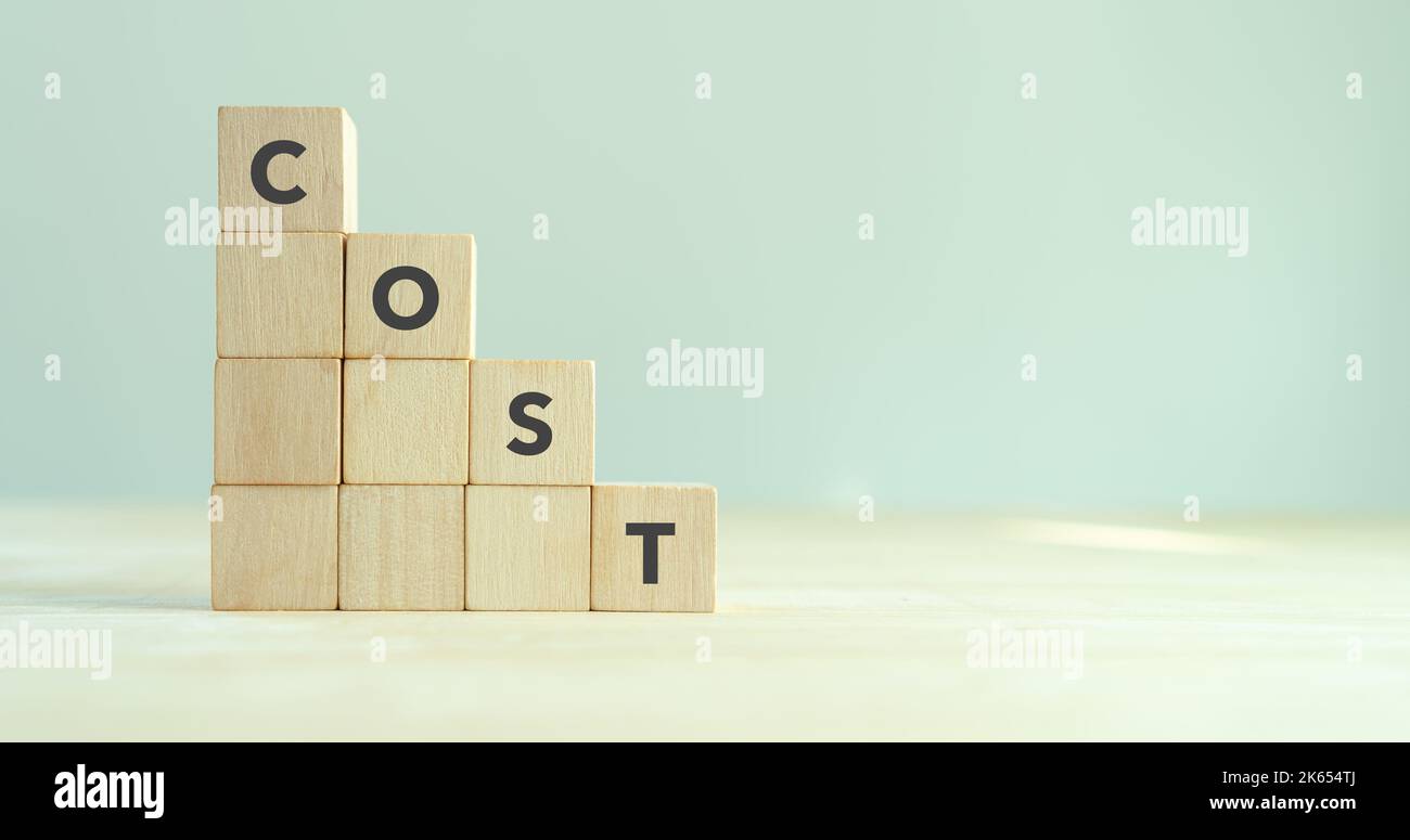 Lean cost thinking concept. Cost reduction concept. Business process